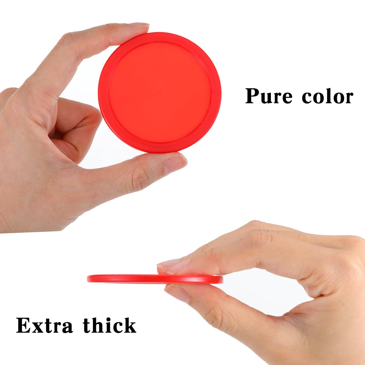 12 Pcs Red Air Hockey Pucks 2.5 Inch Professional Air Hockey Puck Set Durable Pucks for Sports Table Red Home Airs Hockeys Heavy Replacement Puck Parts Sets for Game Tables Accessories Women Men