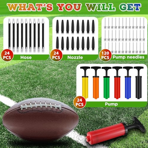 24 Pack Ball Air Pump with Needles for Sports Balls - Portable & Durable