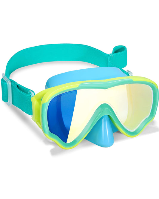 ITOWE Kids Swimming Goggles with Fabric Strap, Toddler Swim Goggles with Nose Cover for Kids 6-14 4-7 8-12 3-5 Boys Girls Youth, UV Protection No Leak Anti Fog Clear Vision Pool Elastic Strap Goggles