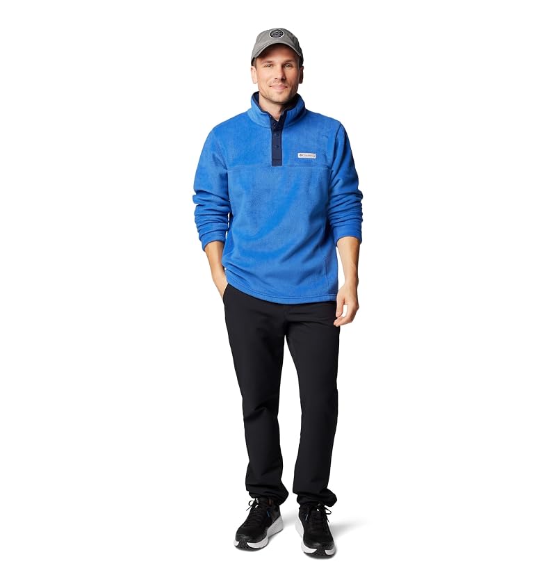 Columbia Steens Mountain Half Snap Fleece Jacket - Mountain Blue / Collegiate Navy, Large