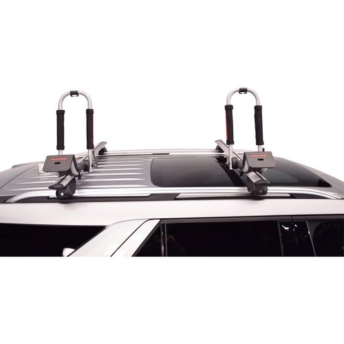 Malone Downloader Folding J-Style Universal Car Rack Kayak Carrier with Bow and Stern Lines
