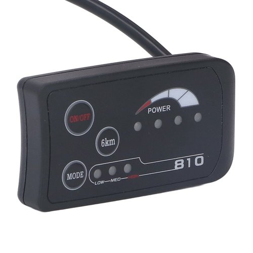 tomvorks 36V 48V S810 LED Display Panel Electric Bike Modification LED Control Display Meter SM Plug Suitable 22.2mm Handlebars Electric Bikes Scooters Accessories