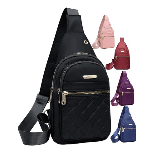 Crossbody Small Sling Backpack Crossbody Sling Bag, Chest Bag Daypack Fanny Pack Cross Body Bag for Outdoors Hiking Traveling (Black)