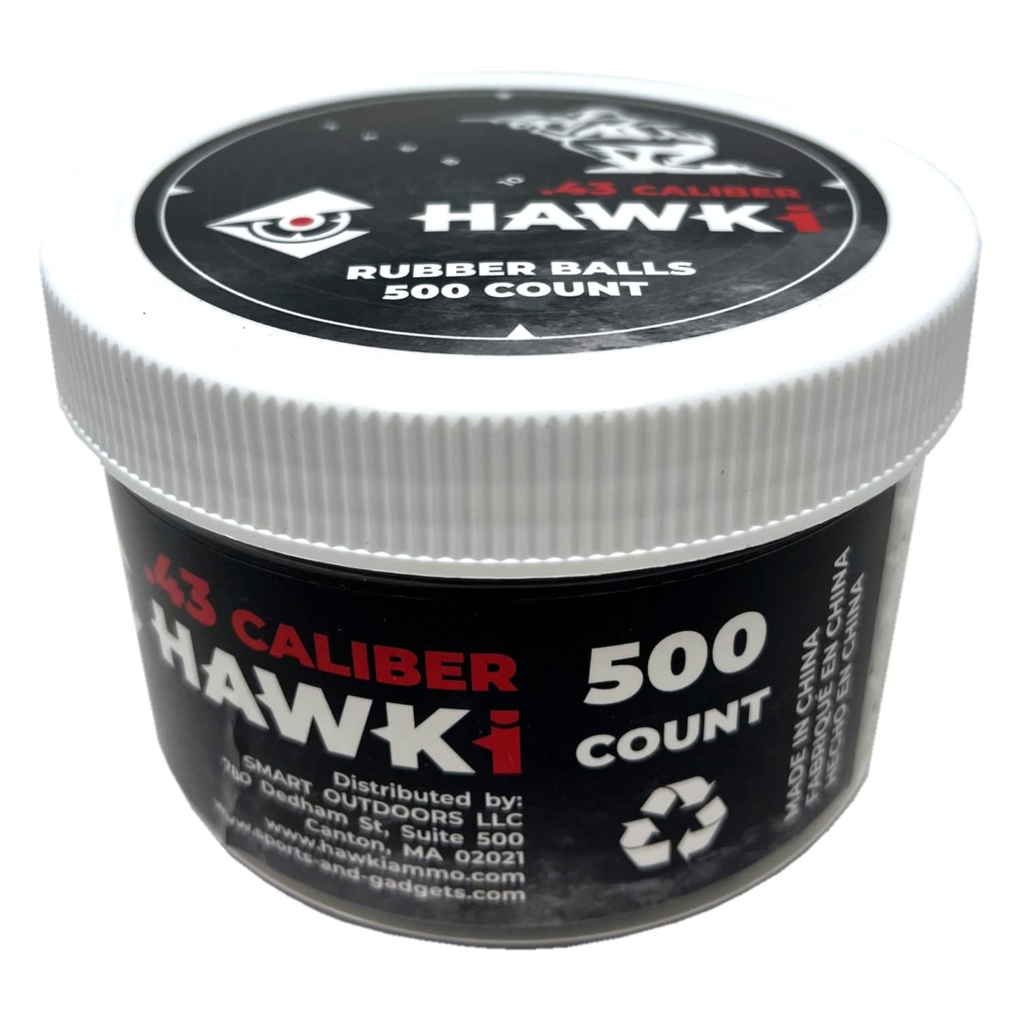Hawki .43 Cal Training Rubber Balls for Paintball Guns 500 Pack (Blue)