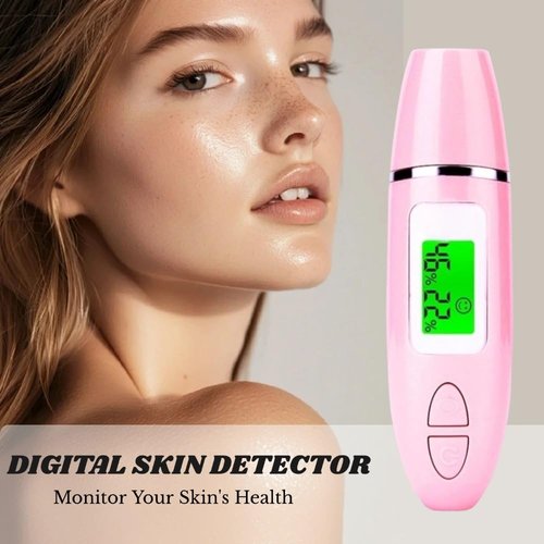 Detector For Face, Skin Hydration Tester, Skin Analyzer Machine Professional, Skin Analyzer Machine Water Oil Monitor for Skin Care, LCD Display Monitoring Meter for Home Traveling Beauty Salon