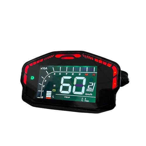 Mechanivis DKD LCD Speedometer Display Adjustable ONE-LIN/CAN-Bus Communication for Fardriver Controller(96v with Bracket)