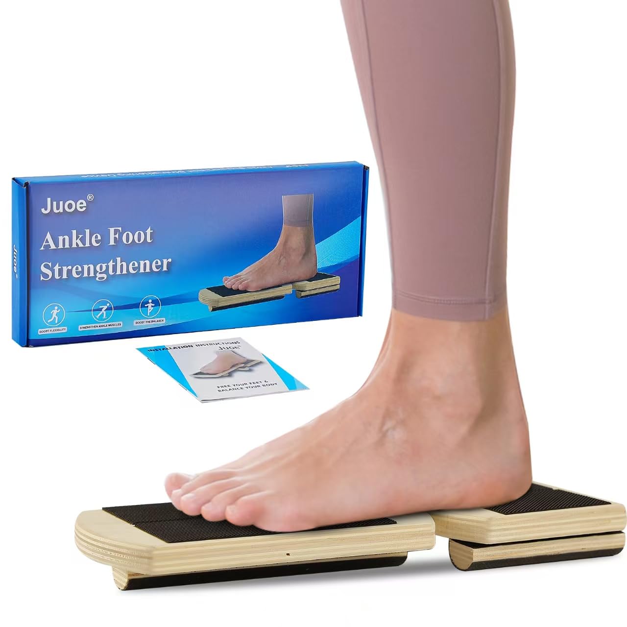 Juoe Ankle Strengthener & Axis Board for Physical Therapy,Blackboard Foot Trainer and Foot Strengthener,Stability Exercises,Plantar Fasciitis Relief,Posture Corrector,Axisboard for Leg Stability