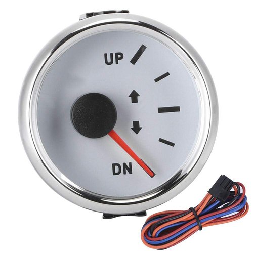 Acouto Marine Trim Gauge Kit - 52mm/2in UP-DN Motor Trim Indicator with Red Backlight and Angle Measurement