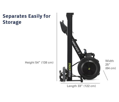 Concept2 RowErg Model D Indoor Rowing Machine with PM5 Monitor, Device Holder, Adjustable Air Resistance, Easy Storage