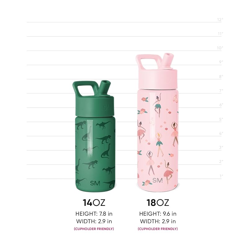 Simple Modern Summit Kids 14oz Water Bottle - Pink Ballerina