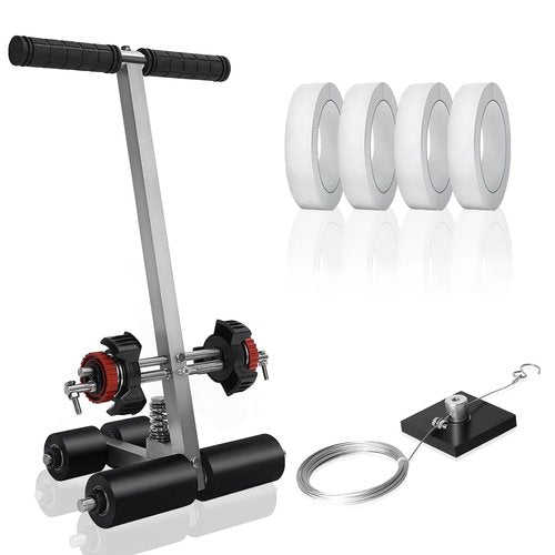 LXZJZLF Court Line Tape Machine, Basketball Court Line Striping Machine, Court Paint Striping Machine for Parking Lots and Road Warning (Steel-2)