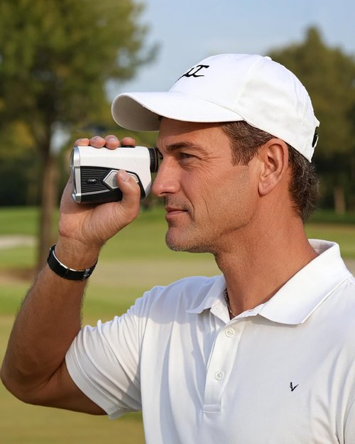 WOSPORTS 1500-yard Golf Rangefinder with Slope, 7X Magnification, Pin Lock Vibration Range Finder(Feet/Meters/Yards), Magnetic Mount, Rechargeable