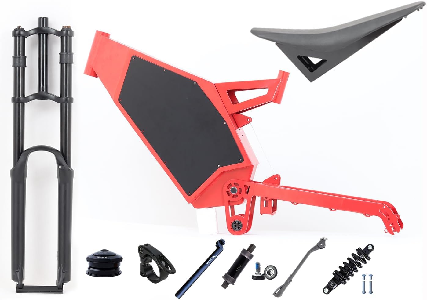 KEYU F2 DIY Ebike Frame Ebike Full Suspension Bomber Frame Electric Bike Frame Ebike Frame Kit Enduro Ebike Frame Kit
