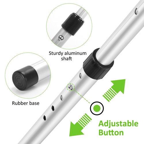 Portable Golf Travel Bag Support Pole, Umbrella Anti-Impact Support CoverProtector and Aluminum Alloy Rod, Golf Club Travel Bag Support System (Green)