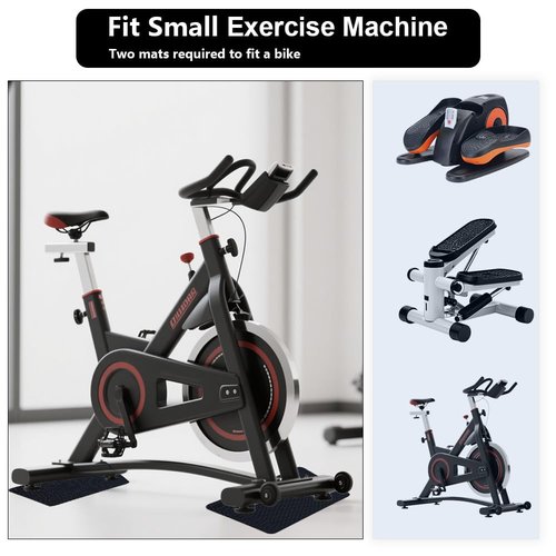 Legnowit Double-Sided Non Slip Mat for Stepper Exercise Machine & Under Desk Mini Elliptical Exercise Equipment, Small Workout Floor Protection Mat for Seated Pedal Exerciser, Indoor Cycling Bike