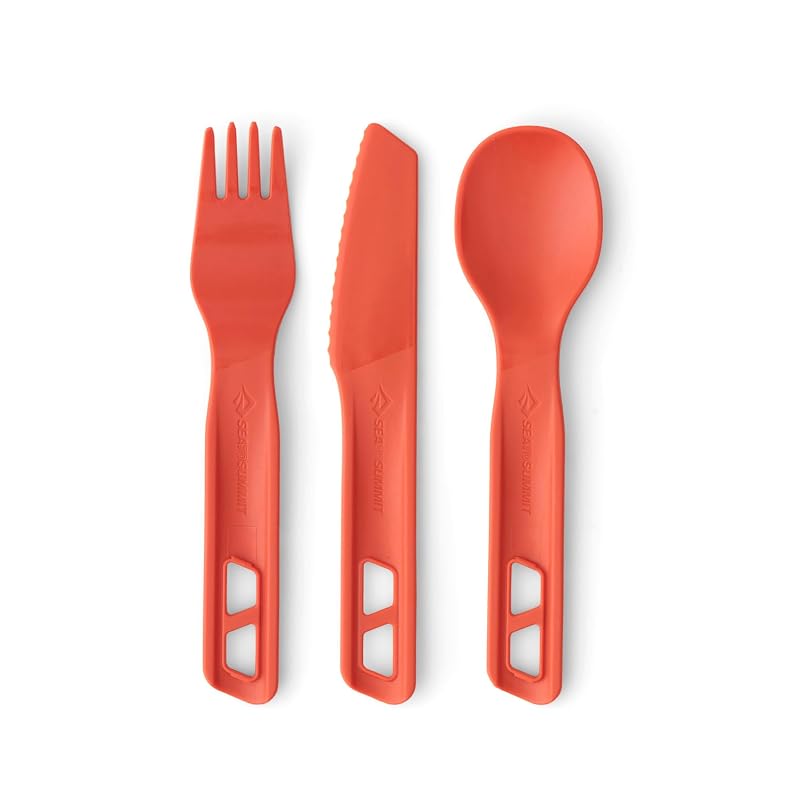 Sea to Summit Passage Cutlery Set – Spicy Orange with Fork, Spoon & Knife