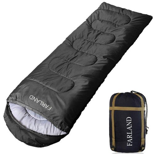 FARLAND Sleeping Bags for Adults Teens Kids with Compression Sack Portable and Lightweight for 3-4 Season Camping, Hiking,Waterproof, Backpacking and Outdoors