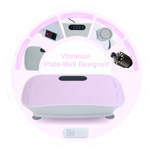 Furrnook Smart Auto Vibration Plate – 10-Level Silent Shaker Machine for Weight Loss, Toning & Massage | No-Remote Patented Start-Stop, Quiet Motor, 10-Min Auto Workout for Unisex (Pink)