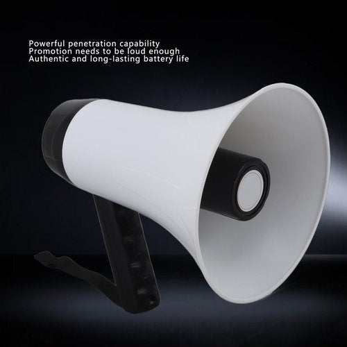 Heayzoki 30 Watt Power Megaphone Speaker, Portable Megaphone Speaker with 300s Recording Function, 500M Distance, 1500mAh Battery