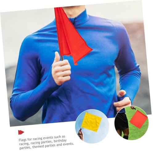 BESPORTBLE 4pcs Signal Flags with Handle Referee Traffic Fan Cheering Flags for Competitions and Events Durable and Comfortable Hand Waving Design