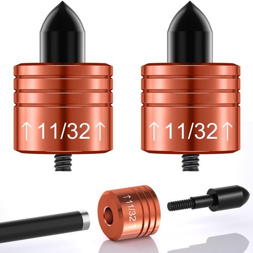 VORIGY 2PCS Orange Crossbow Bolt Decocking Heads - Universal Fit Hunting & Competition Crossbow Arrow Release Tips for Recurve & Compound Bows