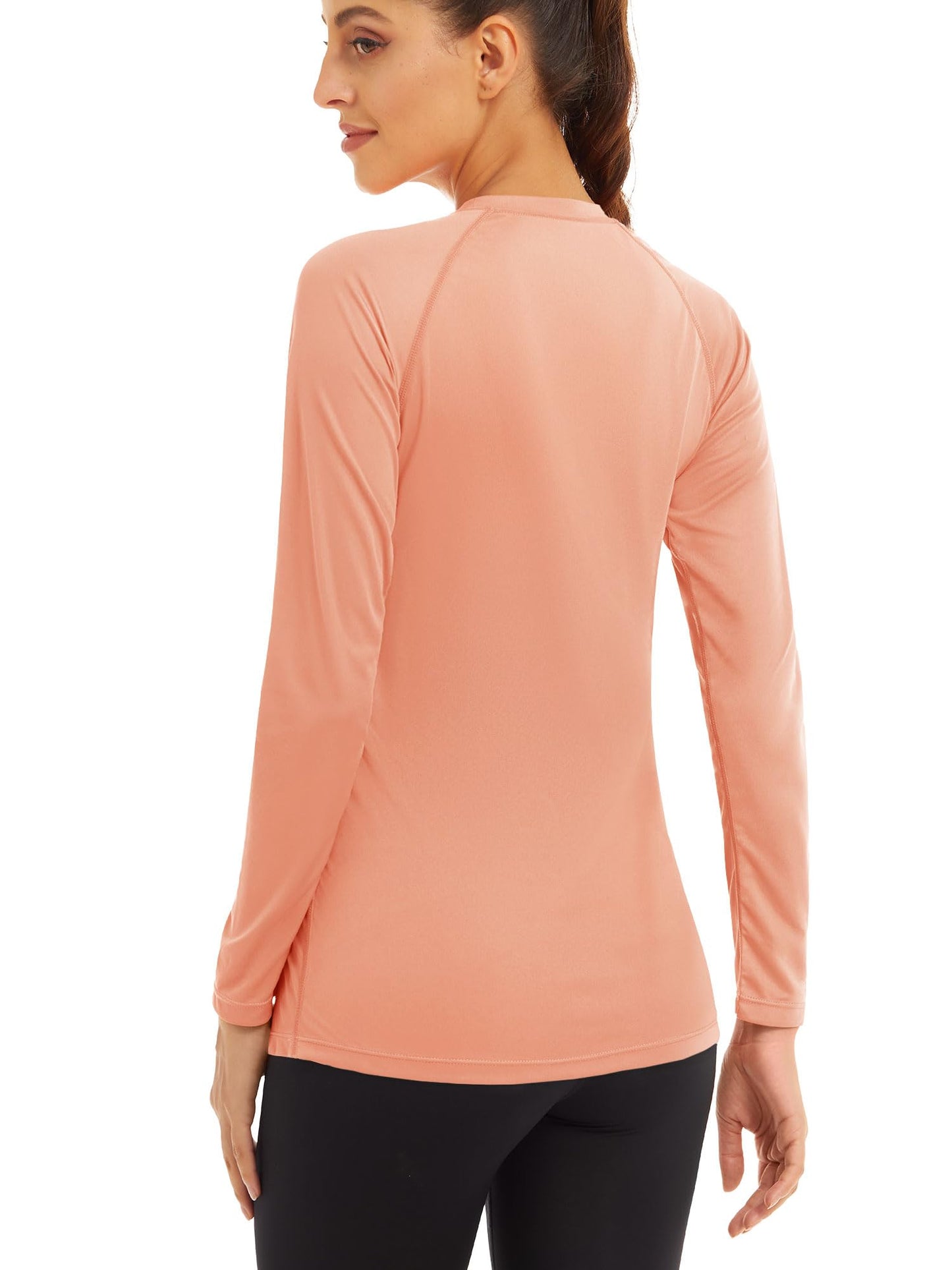MAGCOMSEN SPF Shirts Women Running Shirts for Women UV Shirts for Women Workout Shirts Fishing Shirts Womens Long Sleeve Shirts Athletic Shirts Apricot