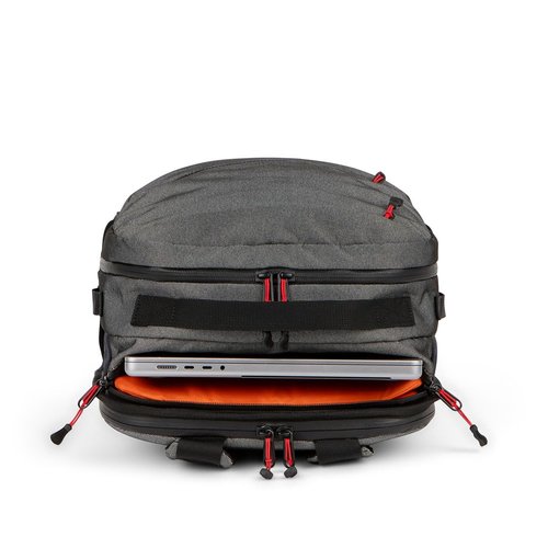 Two Wheel Gear Inverter Pannier Backpack, 25L Convertible Bike Bag, Graphite Grey, 13x19x7 inches