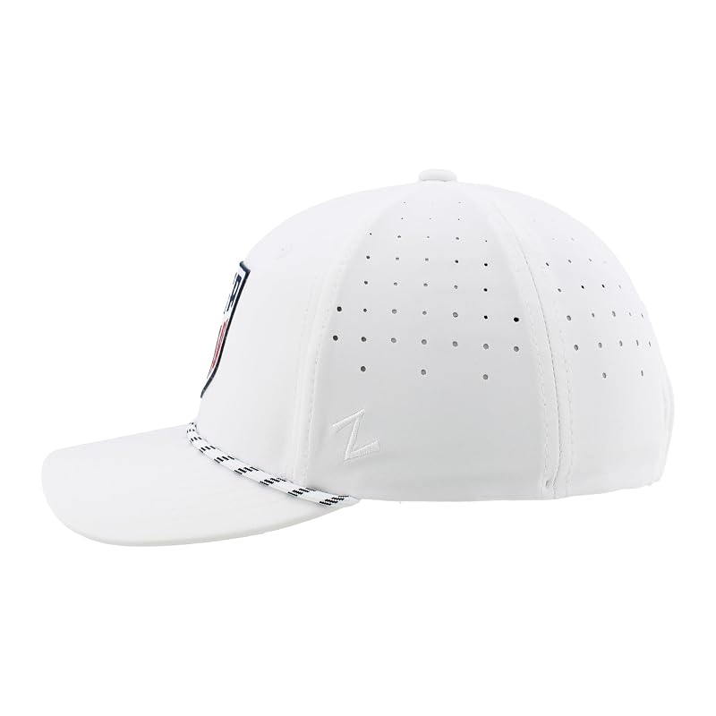 USMNT Officially Licensed Snapback Rope Hat - White, One Size
