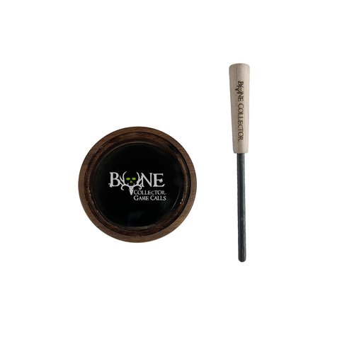 Bone Collector Dynamite Walnut Pot Call ??Compact Turkey Call with Clear Glass Surface ??Diamondwood Striker for Precise, Resonant Calls ??High-Volume, Premium Hunting Call