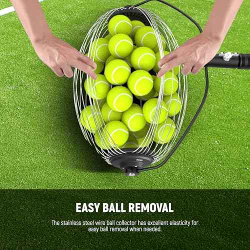 NEEWER Tennis Ball Pickleball Collector Roller, No Bending Over Quick Rolling Picker for 1.5"-3" Balls, 30-58"/77-148cm Telescopic Golf Ball Retriever for Up to 40 Tennis Balls, TB01S