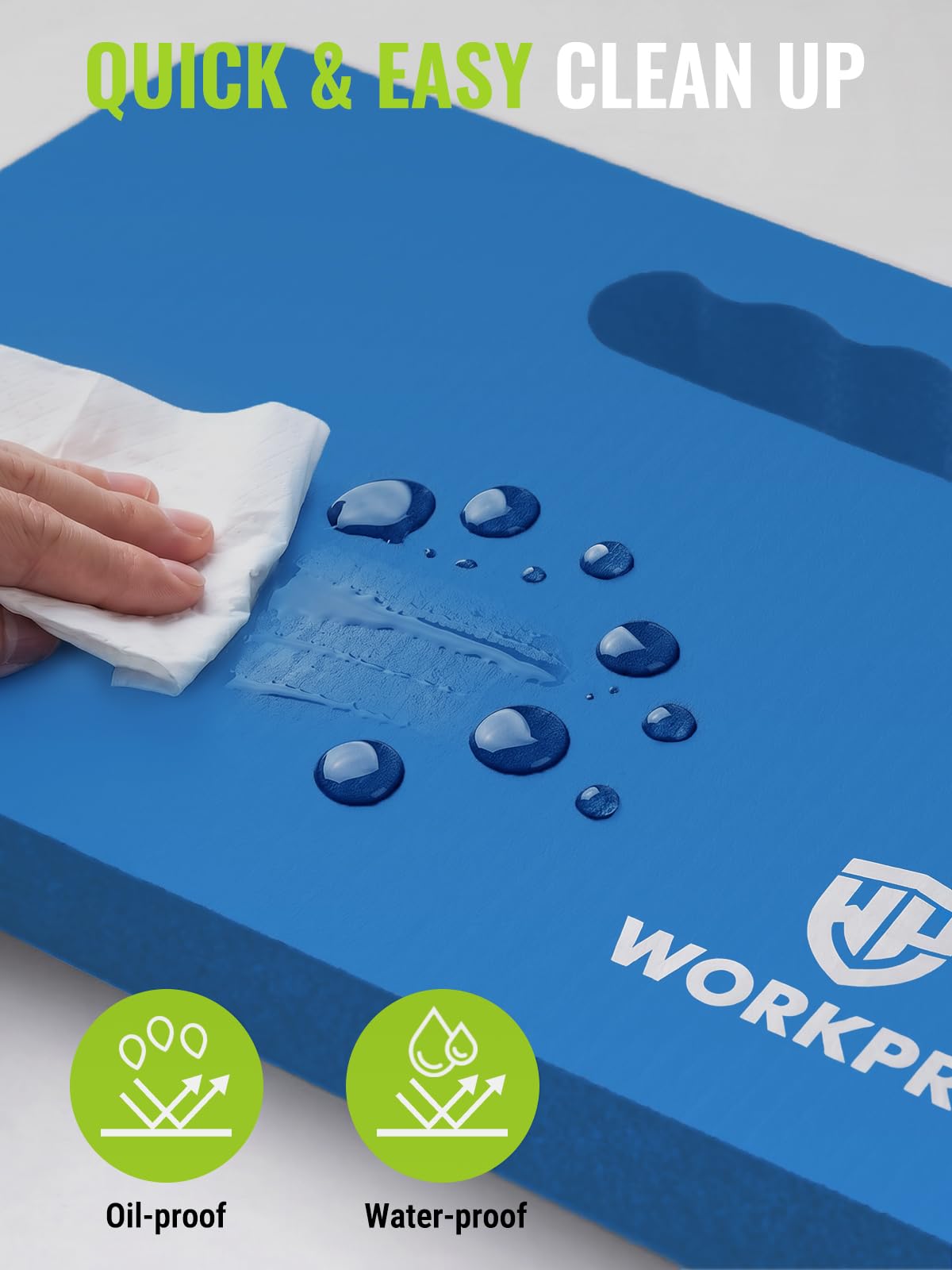 WORKPRO Extra Thick Kneeling Pad, 2-Pack, 17.5 x 11 x 1.5 in, Blue
