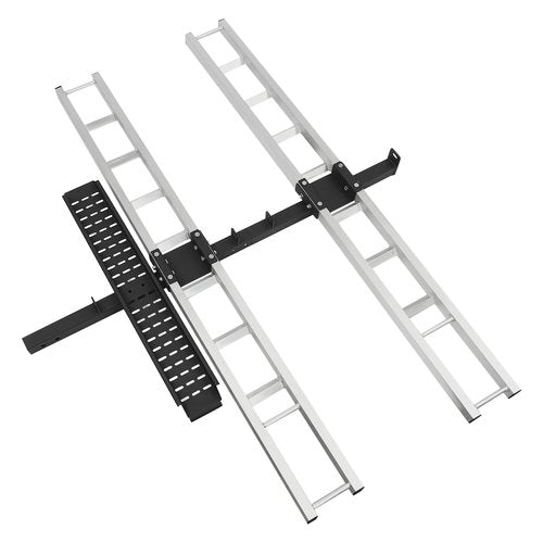 ‌Heavy-Duty Aluminum Motorcycle Hitch Carrier for Dirt Bikes 600LBS/272kg with Anti-Slip Strap&Ramp Compatibility