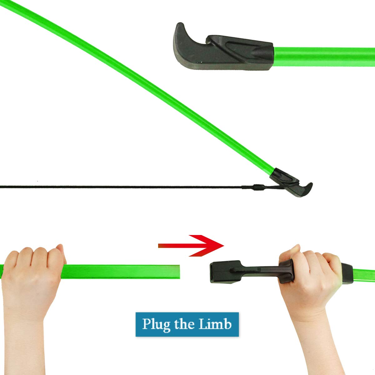 45" Youth Bow and Arrows Set for Kids 8-12 Teens Recurve Archery Beginner Gift Longbow Kit 9 Arrows, 4 Target Face Toy for Backyard Game Age 12-14 14-16 Green