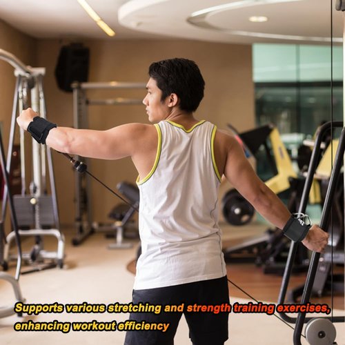 Adjustable Wrist Straps for Cable Machine Workouts – Enhance Grip Strength & Wrist Power, Perfect for Arm Wrestling, Lateral Raises, and Triceps Exercises