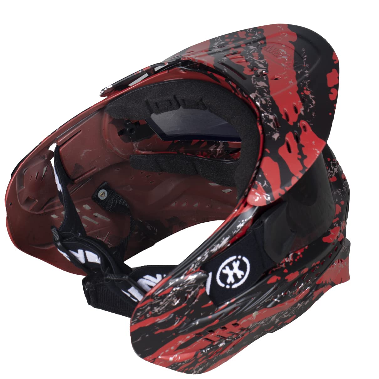 HK Army HSTL Goggle Paintball Airsoft Mask with Anti Fog Thermal Lens (Fracture Black/Red/Smoke Lens)