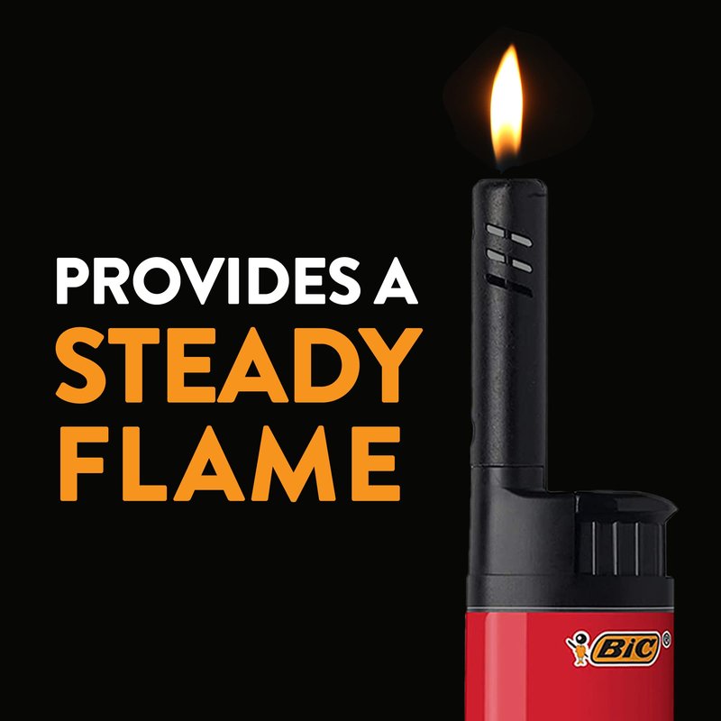 BIC EZ Reach Pastel Lighters, Reliable and Safe Candle Lighter, 6-Pack