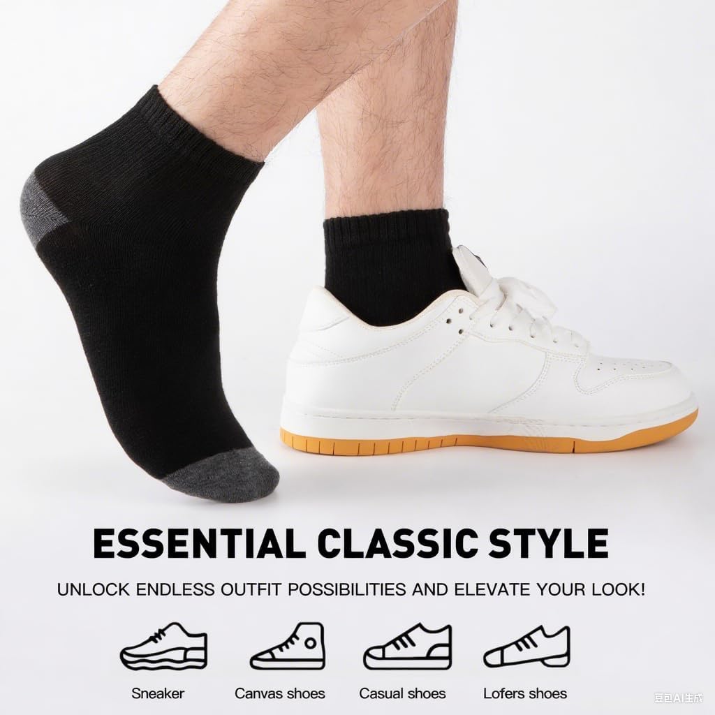 20 Pack 3 Styles Men's/Women's Mini Crew Ankle Socks Quarter Bulk - Breathable Thin Athletic Socks, Fits Shoe Size 8-11