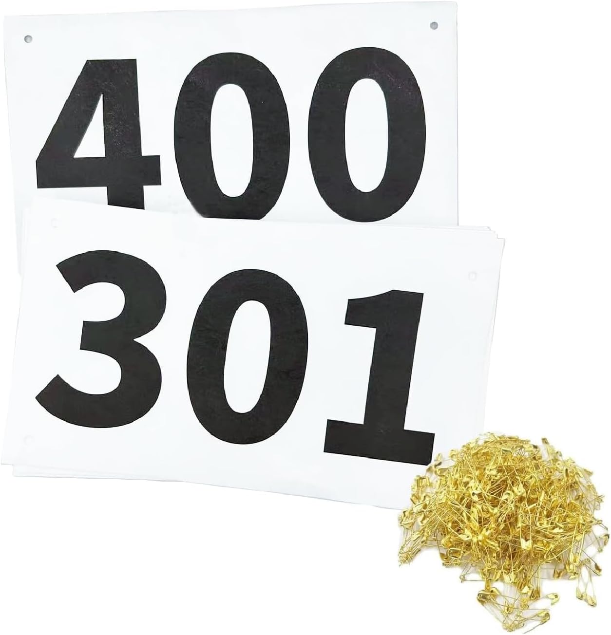 1-200 Running Race Bibs Large Numbers with Safety Pins for Marathon Race Events- Tyvek Tearproof Waterproof