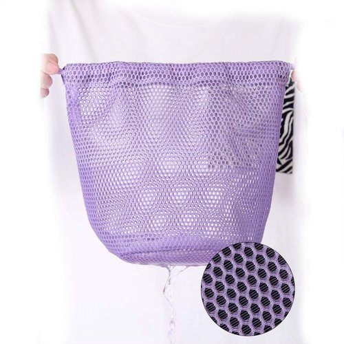 Women'S Mesh Shower Bag Hanging Drawstring Mini Backpack Suitable For Travel Swimming Sports Fitness Shopping