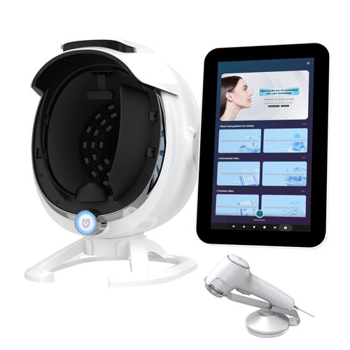 Skin Analysis Machine Professional Facial – 15.6 inches Scanner for Pores, Acne, Hydration; with Cloud Storage for Estheticians & Spas; 8-Spectrum Imaging; Multi-Language