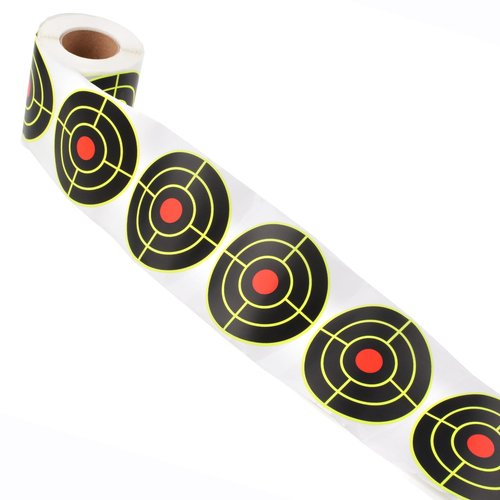 SKLK-SEL 3" Reactive Paper Targets 250 Pcs Splatter Targets Stickers Targe with Fluorescent Yellow for Shooting Range for BB Gun, Pellet Gun, Airsoft, Rifle Shooting Practice (Round-Yellow)