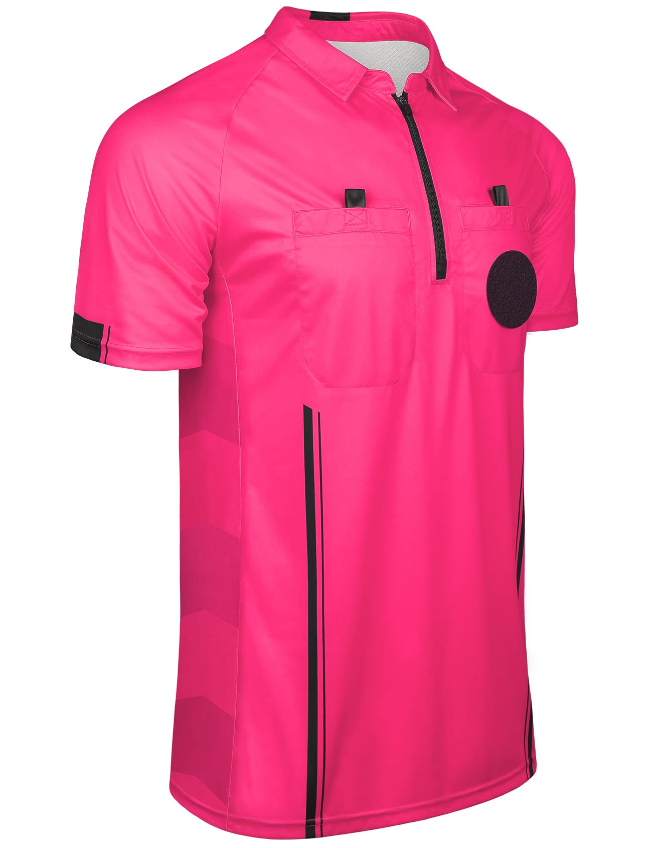 FitsT4 Sports Pro Soccer Referee Jersey Short Sleeve Ref Shirts New-Pink 3X-Large