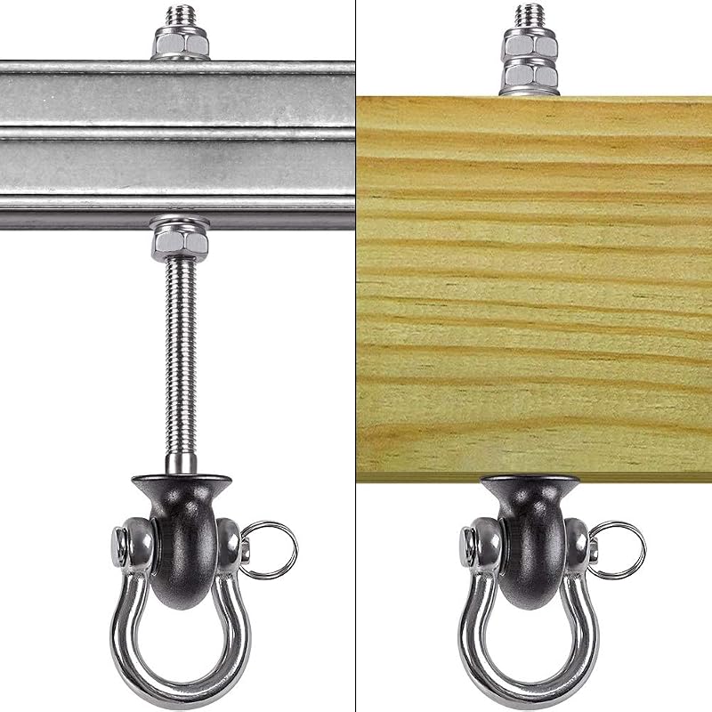 2-Pack Stainless Steel 304 Heavy Duty Swing Hangers for Wood/Steel Beams, 1500 lb, 180° Swing, 9.64'' Length – Dolibest (Silver 9.67'' 2 Pack Variation)
