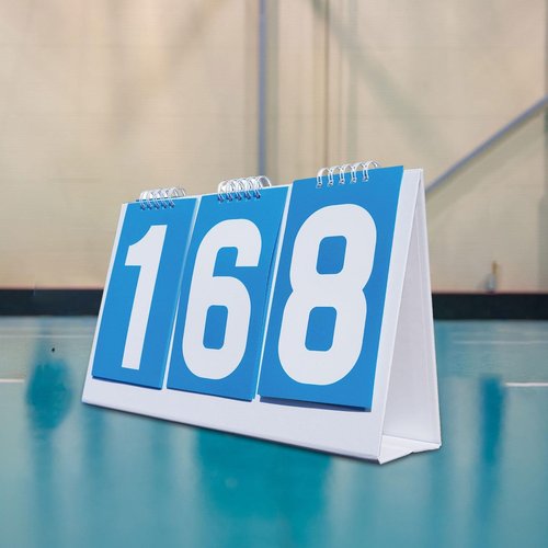 Menolana Flip Scoreboard Counter 3 Digits Competition Team Games Score Keeper Tabletop Score Flipper for Badminton Football Volleyball