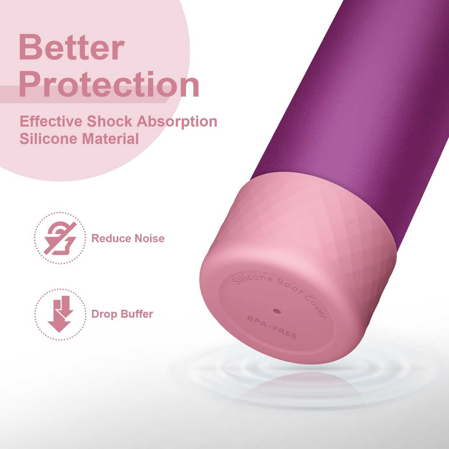 Alwenid 2PCS Silicone Water Bottle Boot for Owala 24 Oz, Anti-Slip Protective Sleeve Bottom Bumper Protector for FreeSip, Twist, and Flip Stainless Steel Water Bottles (Rose)