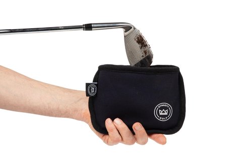 Golf Club Cleaner for Golf Bag - Golf Ball Cleaner Pouch - Waterproof Inside and Dry Outside - Golf Club Brush and Groove Cleaner in One - Golf Ball Washer - Golf Club Bag Accessories