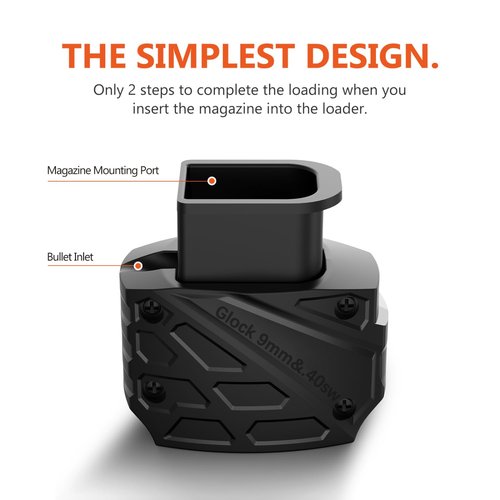 Ludex Magazine Speed Loader for Glock 9mm/.40.Fits Glock 17,18,19,22,23,24,26,27,34,35,45 and 47-Black