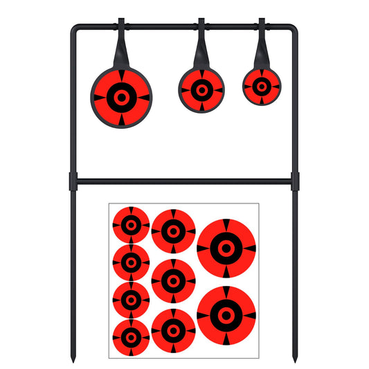 AIMAX OUTDOOR 3/8'' Thick Metal High Caliber Spinner Target, Heavy Metal Spinner Auto Reset Steel Target for Centerfire Handguns Up to .44 Magnum Outdoor Target Shooting Range