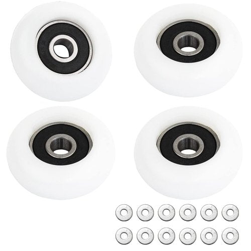 Total Gym Wheels/Rollers 2000, 3000, 3000 XL, and a Few Very Early XL, Platinum Plus, Pro, Supra and Many Others Set of 4 (White)