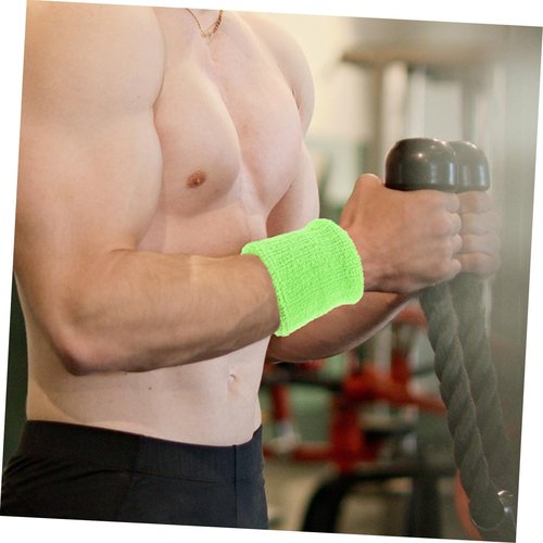 WOONEKY Elasticated Wristband Set 4 Pack Sports Wrist Wraps Sweat Absorbent for Yoga Fitness Running